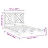 Solid Wood Bed with Headboard 140 x 200 cm Pine