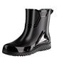 Мужские резиновые сапоги средней длины, нескользящие, водонепроницаемые, новая модная уличная водонепроницаемая обувь, теплые резиновые сапоги до щиколотки, мужская мода