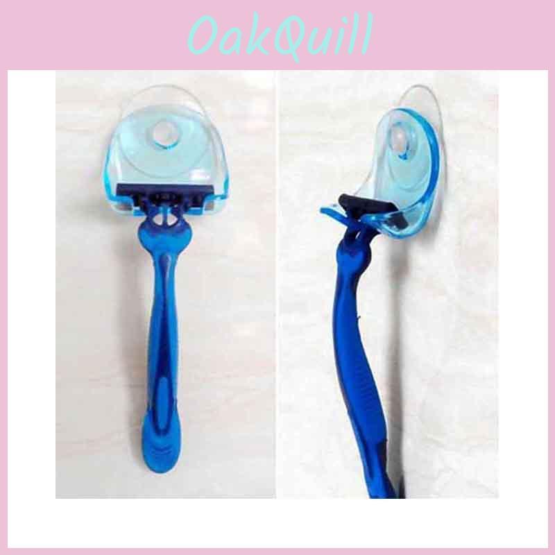 Compact Plastic Super Suction Cup Razor Holder With Strong Suction For Shower Convenience