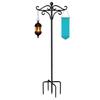 Patio Stand Stable 5 Prong Base Heavy Duty Anti-rust Outdoor Garden Bird Feeder Hook Holder Flower