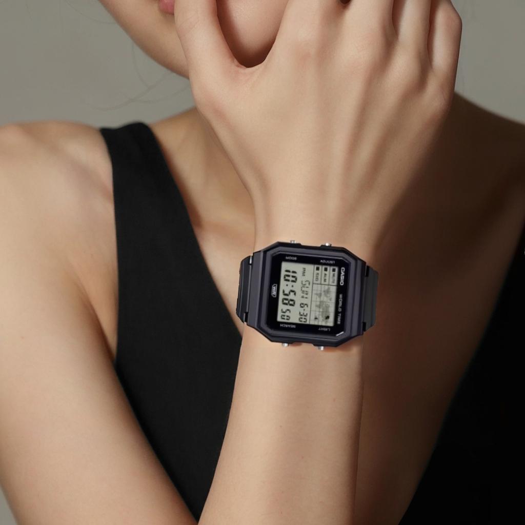 Casio Часы Classic Collection, электронный механизм, ремешок из смолы, унисекс, серый циферблат, LF-30W-1AJF