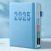 Планировщик расписания на 2025 год. Организация на месяц и неделю. Записная книжка с эластичной веревкой. Обложка из искусственной кожи. Планировщик.
