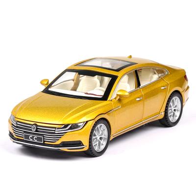 Масштаб 1/32 Volkswagen CC, модель автомобиля из сплава, литые под давлением модели автомобиля со световым звуком, литой под давлением для мальчиков, подарок на день рождения, детские игрушки, реплики масштабных игрушек