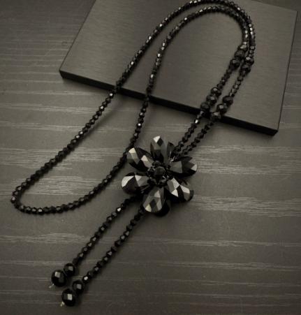 Хрустальная двухслойная цветочная цепочка для свитера