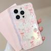 Pink Strawberry Butterfly for IPhone16 Apple 13 Mobile Phone Case 11 Transparent 15promax All Inclusive 14 Sweet