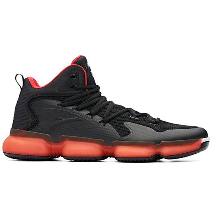 Anta Баскетбольные кроссовки Seeed High-Top мужские кроссовки черные красные 91831191-5