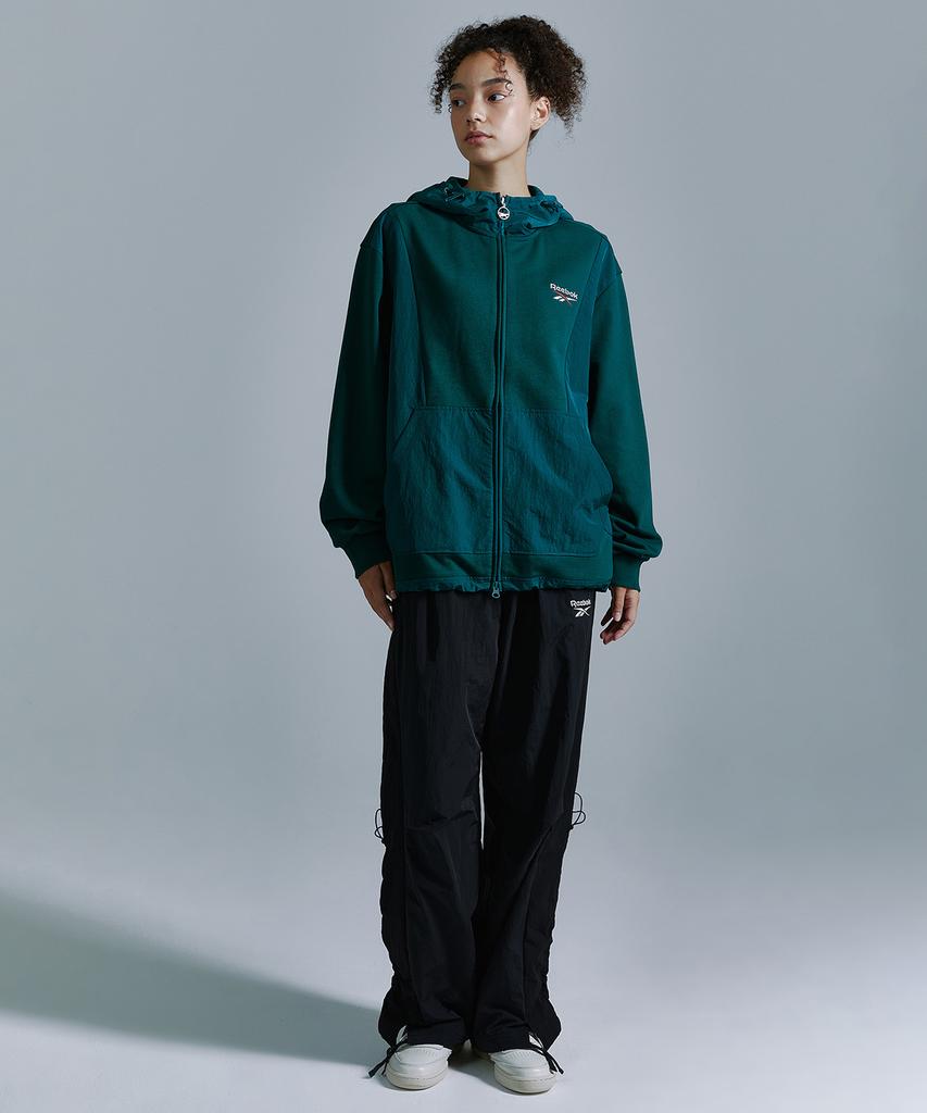 Reebok Новая худи-толстовка на молнии Vector Hybrid - Зеленая
