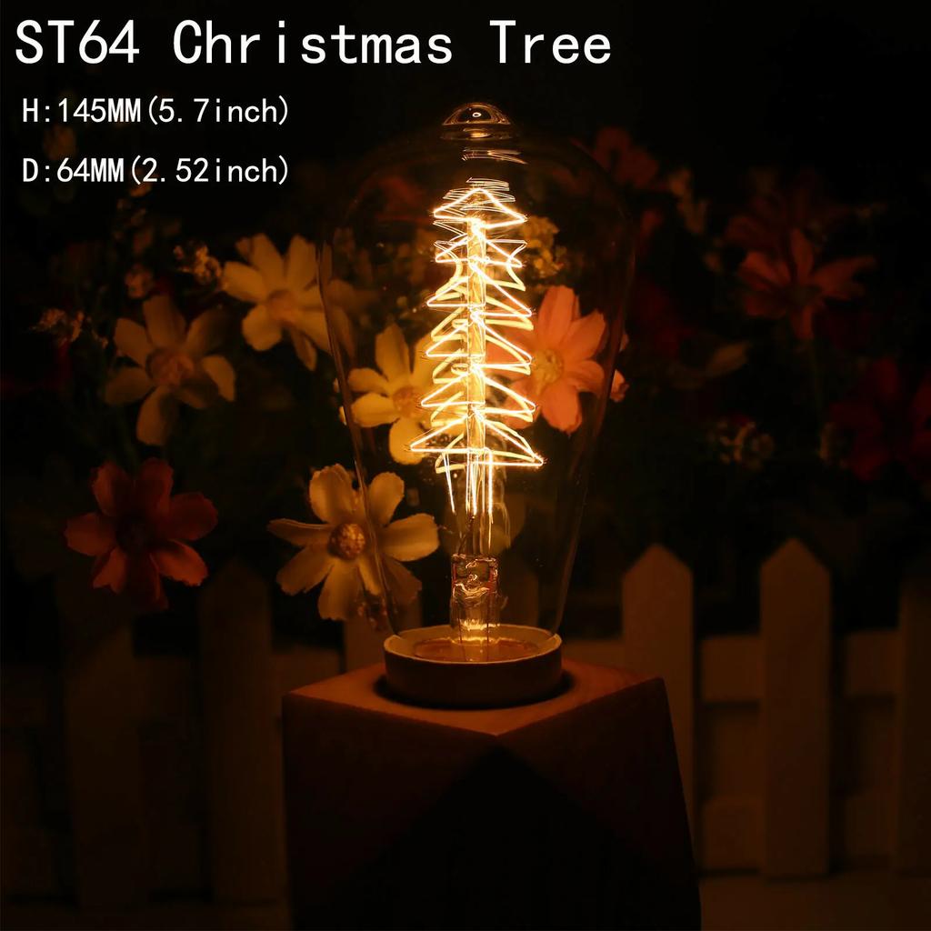 Новые ретро лампы Эдисона E27 40 Вт 220 В 110 В для спальни, индустриальный лофт, винтажная лампочка для домашнего декора, лампа ST64, винтовой цоколь