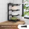 Yunshuang 4-ярусная кухонная полка для хранения из нержавеющей стали