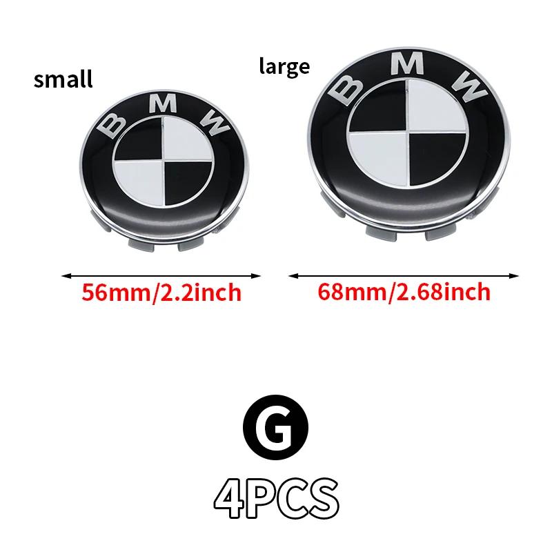 4Pcs/Set 56MM/68MM wheel hub center cap For BMW M X1F48 F13 G16 F33 E24 G23 G30 E70 F91 E92 F11 G80 X6E71 E86 F10 G60 G22 E46 bwlk60