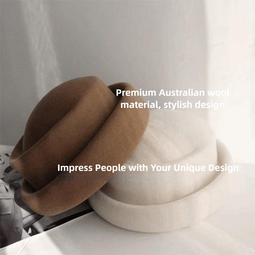 Регулируемый цилиндр для женщин 100% шерсть Миллери Береты Модная шерстяная шапка для вечеринки