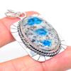 K2 Blue Azurite Handmade 925 Silver Jewelry Pendant 2.13" Y3Q83