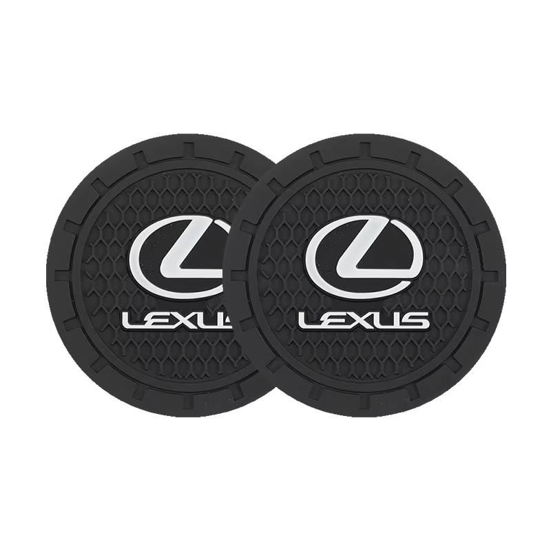 2Pcs Car Silicone Coaster Pad Non-Slip Water Cup Holder For Lexus RX300 IS200 IS250 ES350 Ct200h UX250h NX300h RX350 ES300h LBX