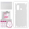 apgo Protective Skin Sticker for the Back+sides Compatible with Tecno Spark 5, Full Wrap Film, Foil, Vinyl - Pattern Transparent Carbon