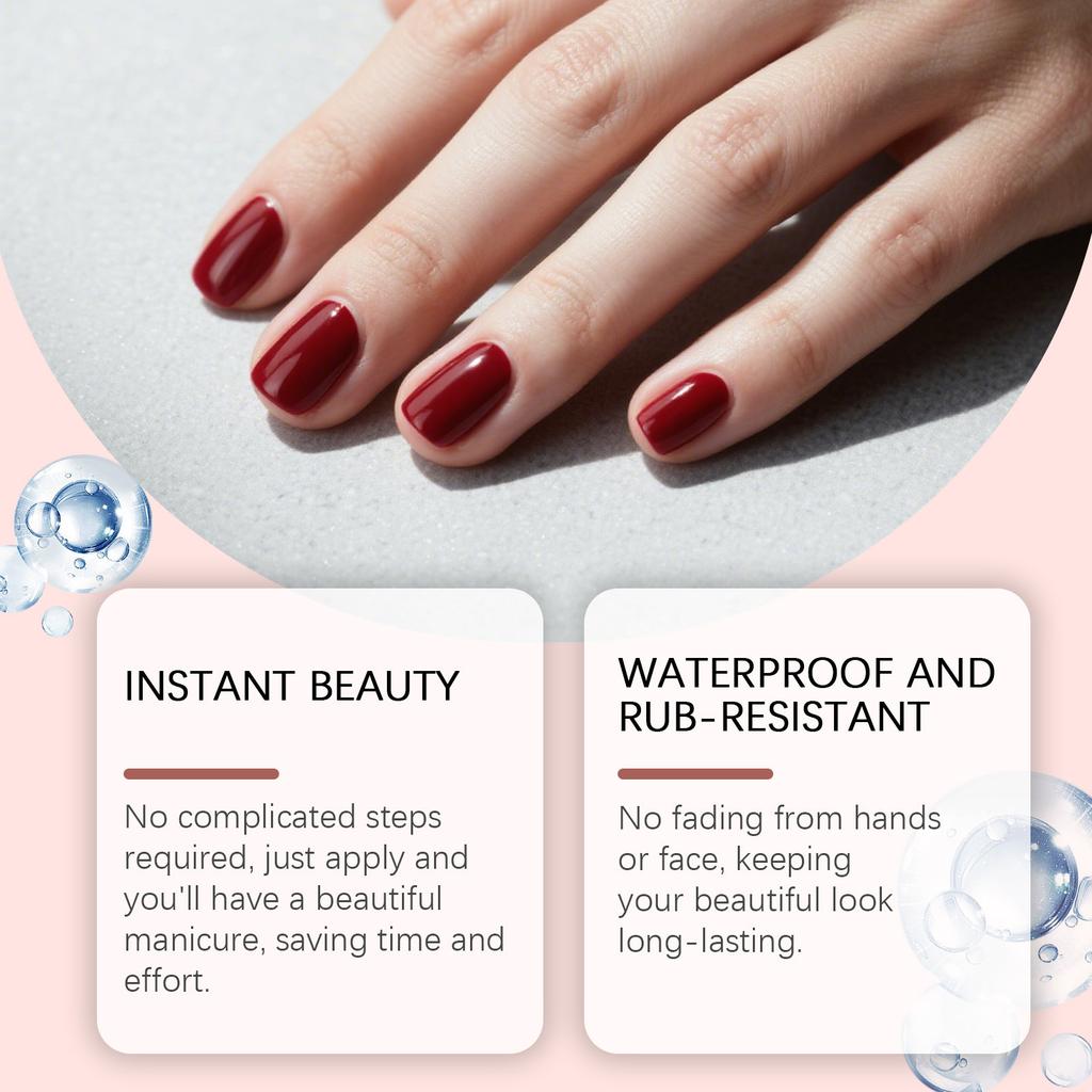 Водонепроницаемые наклейки для ногтей, 3D стереоскопические, устойчивые к царапинам, водонепроницаемый стиль, красные и красивые наклейки для ногтей