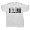 Limited Edition Since 1996 Barcode T Shirts Cotton Streetwear Short Sleeve Birthday Gifts Summer Style Tshirt Unisexs Clothing