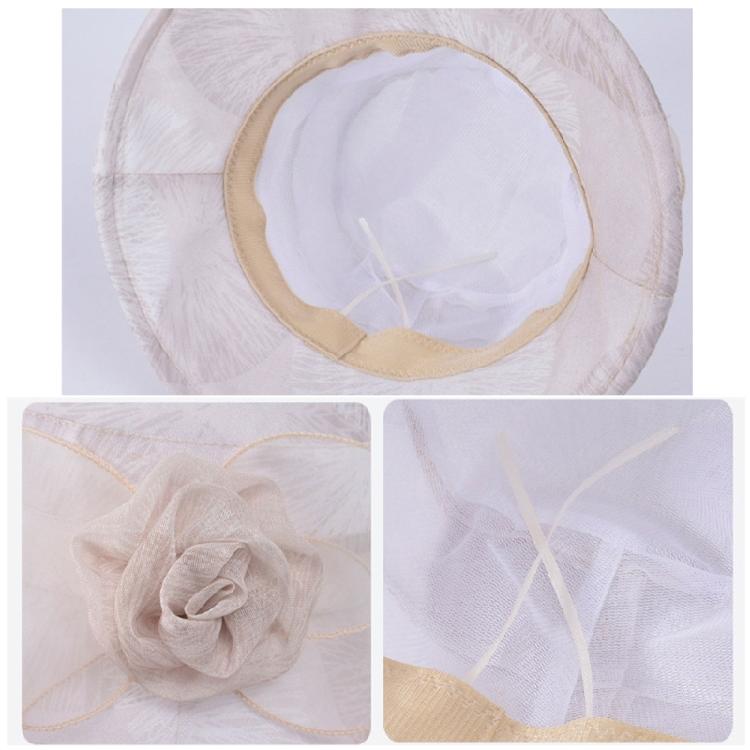 Женская дышащая шляпа от солнца с нежным цветочным декором, складная и удобная для повседневной носки и путешествий