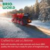 Brio Mighty Action Electric Train Set with Sound and Light 33592, Switchable Manual and Electric, Wooden Toy for Ages 3+