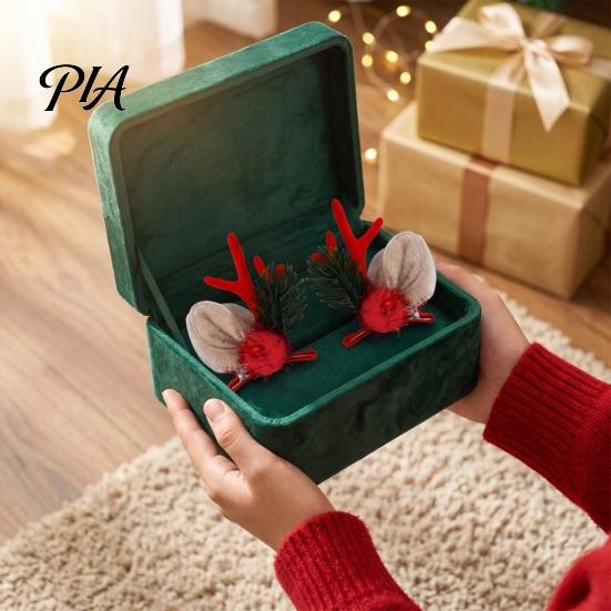 Festive Hair Barrettes for Christmas Party Reindeer Antler Clips Girls, Xmas Barrettes, Holiday Accessories Cosplay Photo Props Styling Tools