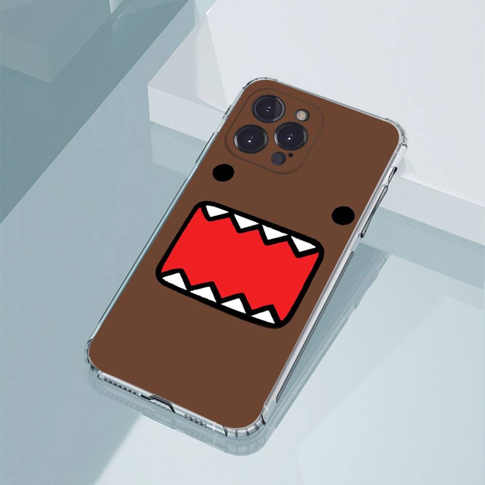 Милые чехлы для телефона Domo-kun для iPhone 17, 16, 15, 14, 13, 12, 11, Pro, Max, Plus, Роскошная защита камеры, Пластик