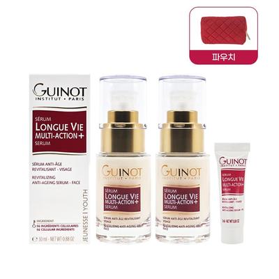 Guinot Сыворотка Longuevie Multi Action Plus 30 мл 2 шт. + 3 мл + Косметичка Франция