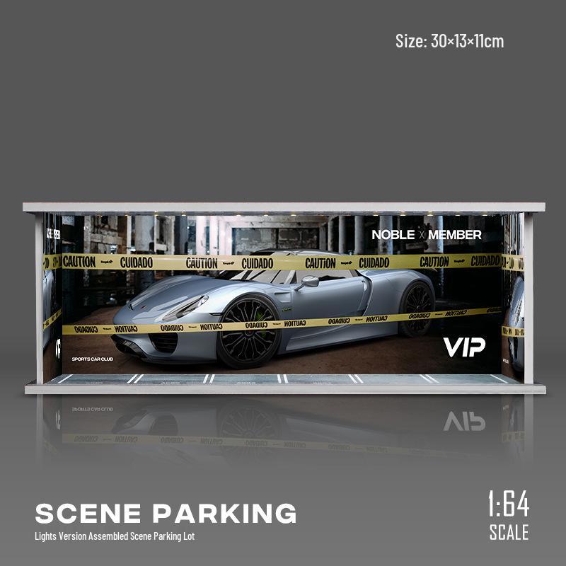 1:Миниатюрная модель парковки масштаба 1/64 со светом и сборкой из ПВХ
