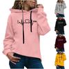 Женская мода, повседневная толстовка с капюшоном и забавным принтом, свободные спортивные топы, пуловер
