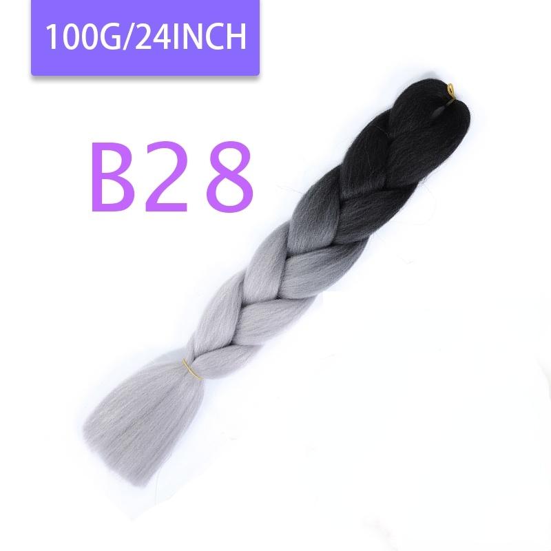 MISQUEEN Yaki Soft Hair Ombre Crochet Braiding Hair Extension For Braid 24 Inch Pink Synthetic Crochet Hair Jumbo Braid Hair