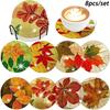 8 шт./набор подставок с алмазной росписью в виде кленовых листьев с кронштейнами Подставки своими руками для начинающих и взрослых, товары для творчества и рукоделия Подарки