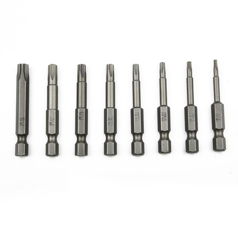 Бита Silver T8/T10/T15/T20/T25/T27/T30/T40 1/4 Шестигранный хвостовик