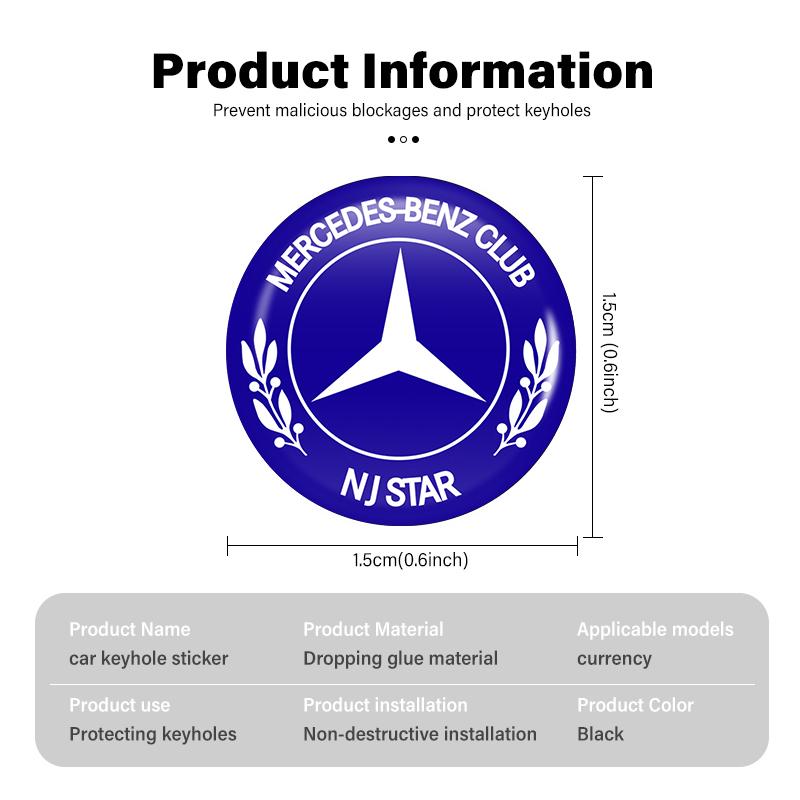 Car Key Sticker Logo 3D Metal Car Key Sticker Emblem For Mercedes Benz C180 C300 W124 W176 W177 C200 C260 GLC CLE CLA AMG MX5