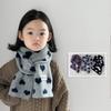 Korean Style Heart Knit Scarf for Girls Winter Warm Forest Neck Warmer Aesthetic Acrylic Wool Blend Fashion Cold Weather Scarf