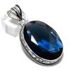 Indicolite Tourmaline Gemstone Handmade 925 Sterling Silver Pendant 2.29" b7n77