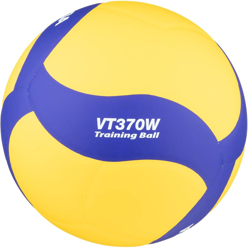 MIKASA VT370W Медицинский мяч для тренировок по волейболу 370 г Желтый/Синий для общего, университетского, школьного использования