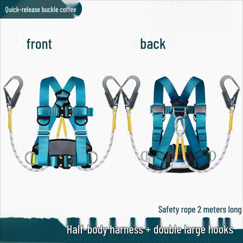 Half-Body Safety Harness with Dual Hooks