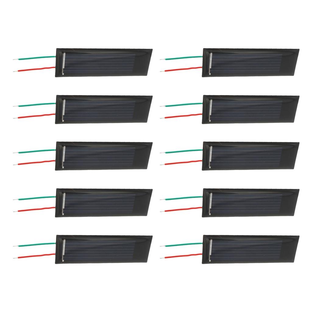 0.5V 130MA Solar Panel with Wire Dripping Glues Plate Solar Epoxy Panel Polysilicon Board Solar Systems Module Enduring