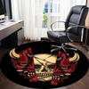 1pc Skull Demon Office Round Area Rug, Under Office Chairs Bedroom Living Room Home Decor, Room Deco, Available in Various Sizes