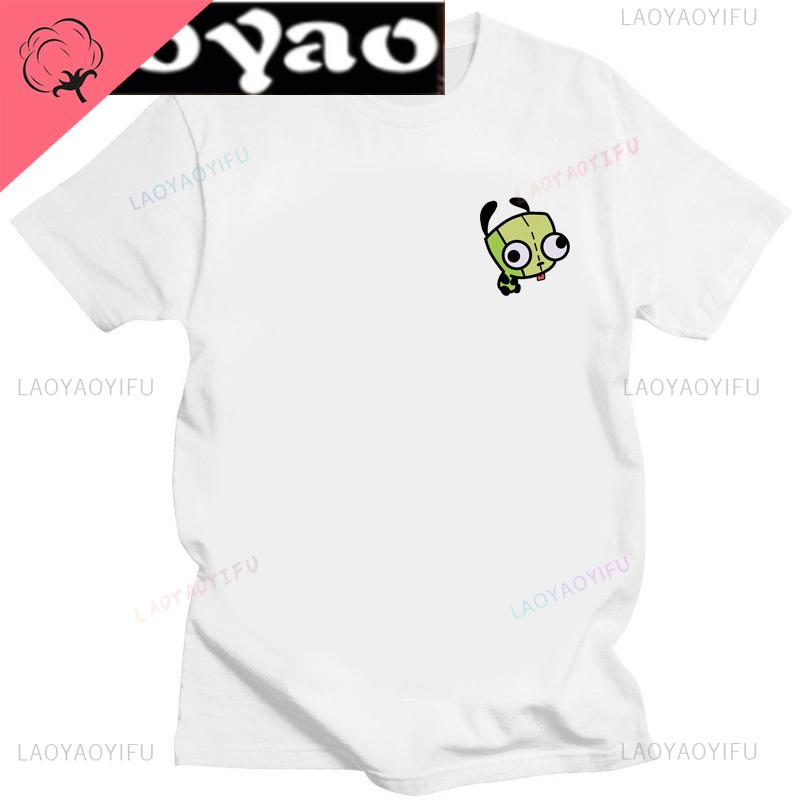 Аниме Invader Zim Invader Gir Graphic Tshirt Zim Image Cartoon T Shirt Unisex Unisex Cotton Tee Shirt Fashion Shirt Streetwear Tops Unisex