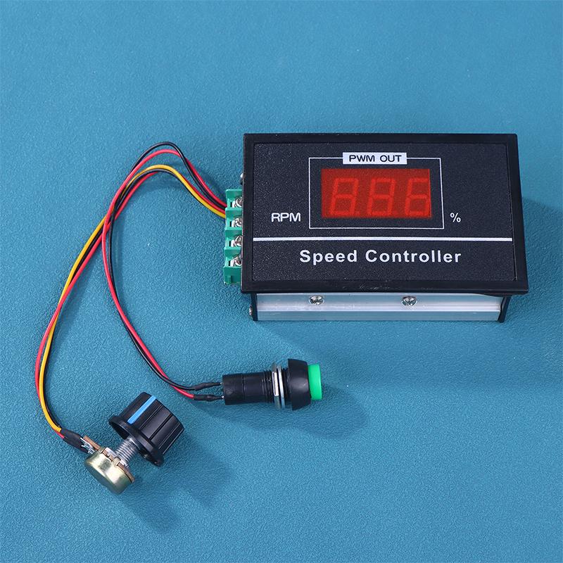DC 6-60V 6V 12V 24V 48V 30A Цифровой дисплей ШИМ Регулятор скорости двигателя постоянного тока Контроллер скорости двигателя С выключателем Старт/Стоп