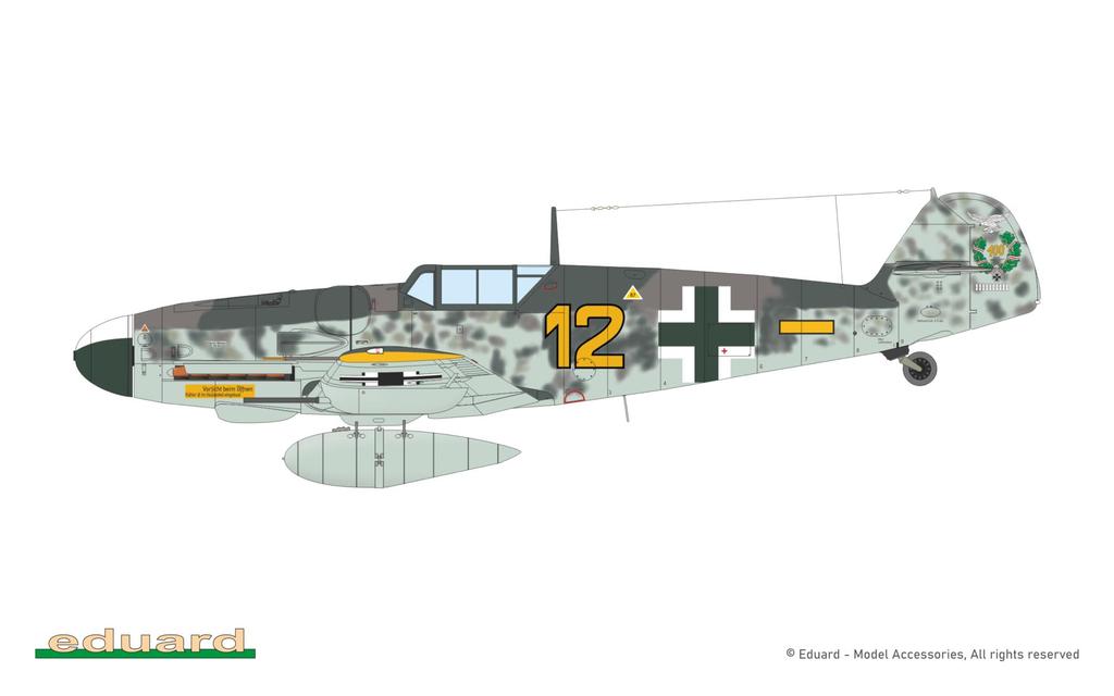 Eduard 1/72 Weekend Edition Bf109G-6 Plastic Model Kit EDU7475 (Airplane)