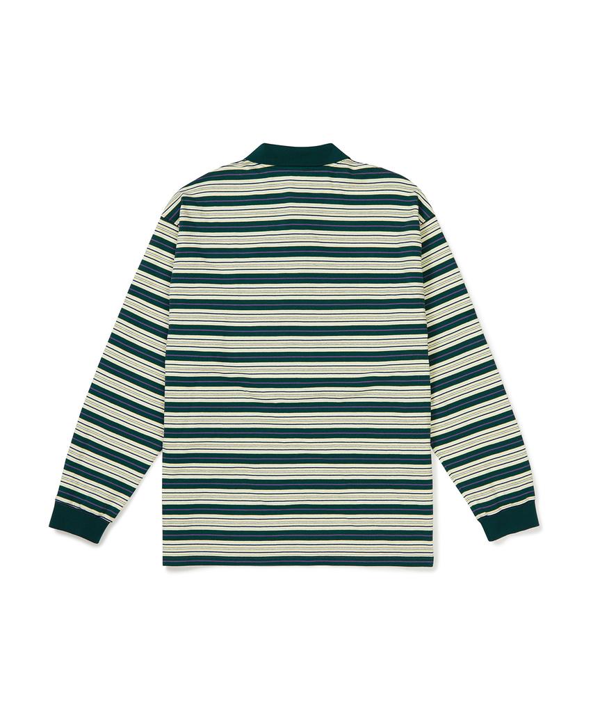 IEY Kid Stripe Collar T-Shirt Green