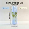 1PC White Mistletoe Branch Floral Print 750ml Color Plastic Sports Water Bottle Leakproof Flip Straw Lid Suitable for Sports Office Home Use