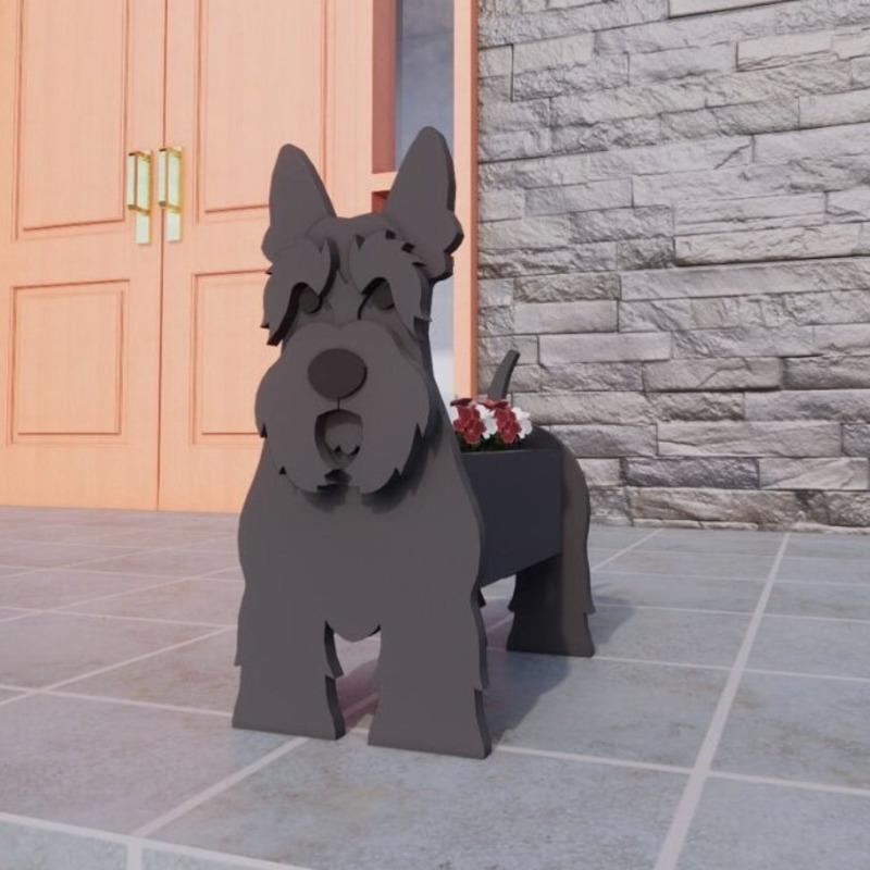 Садовый цветочный горшок Кашпо для собаки Шнауцер Бульдог Пудель Корги Йоркширский Садовые горшки DIY ПВХ Кашпо для цветов Садовый домашний декор