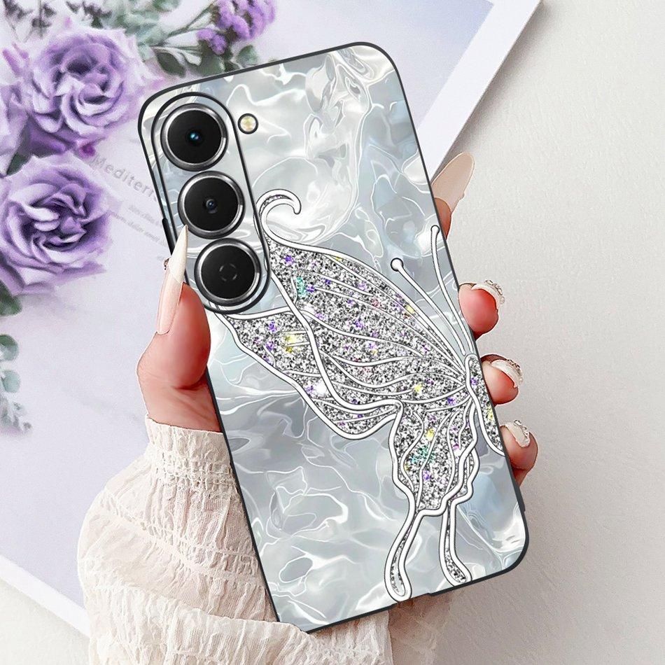 For Tecno Spark 40 Pro / 40 Pro+ Elegant Floral Butterfly Phone Case For Tecno Spark 40Pro Plus KM6 KM7 Soft Silicone TPU Cases