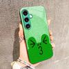 Хит продаж Милая лягушка Стеклянный чехол для телефона для Samsung Galaxy S26 S25 S24 S23 S22 FE Ultra Plus Встроенное стекло зеленое Изысканный