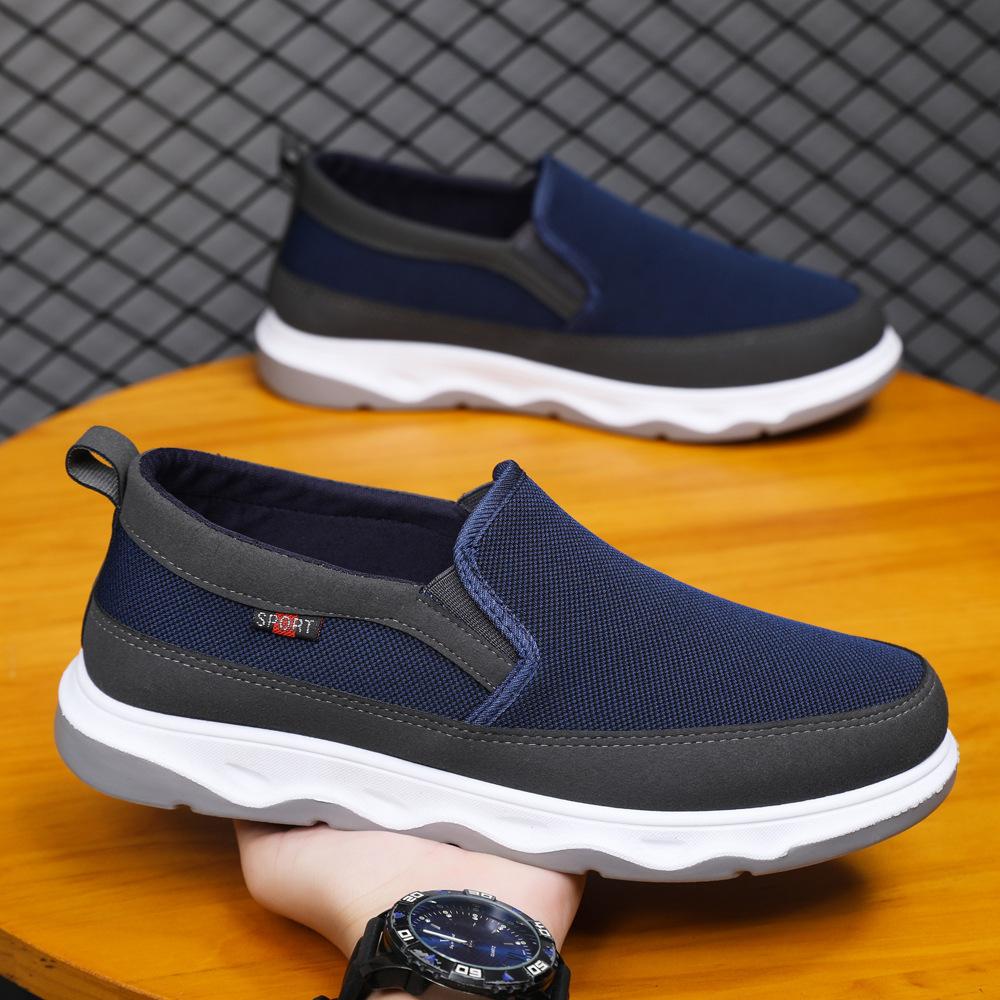 Старые пекинские матерчатые туфли для ходьбы среднего и пожилого возраста, мужская повседневная обувь для отцов среднего возраста, рабочая обувь для стройки