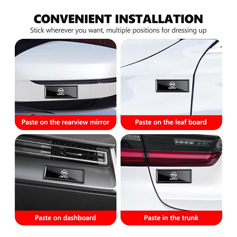 For Opel Car Logo Body Sticker Aluminum Alloy Emblem Auto Stickers Insignia Astra G J F K Vectra C H Corsa C B D Omega