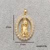 European and American Fashion Virgin Mary Pendant Necklace for Women Lucky Amulet Christian Religious Jewelry Accessories Gift