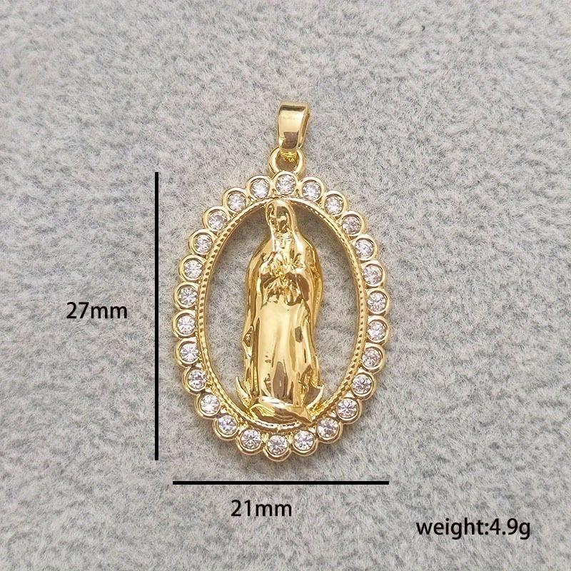 European and American Fashion Virgin Mary Pendant Necklace for Women Lucky Amulet Christian Religious Jewelry Accessories Gift