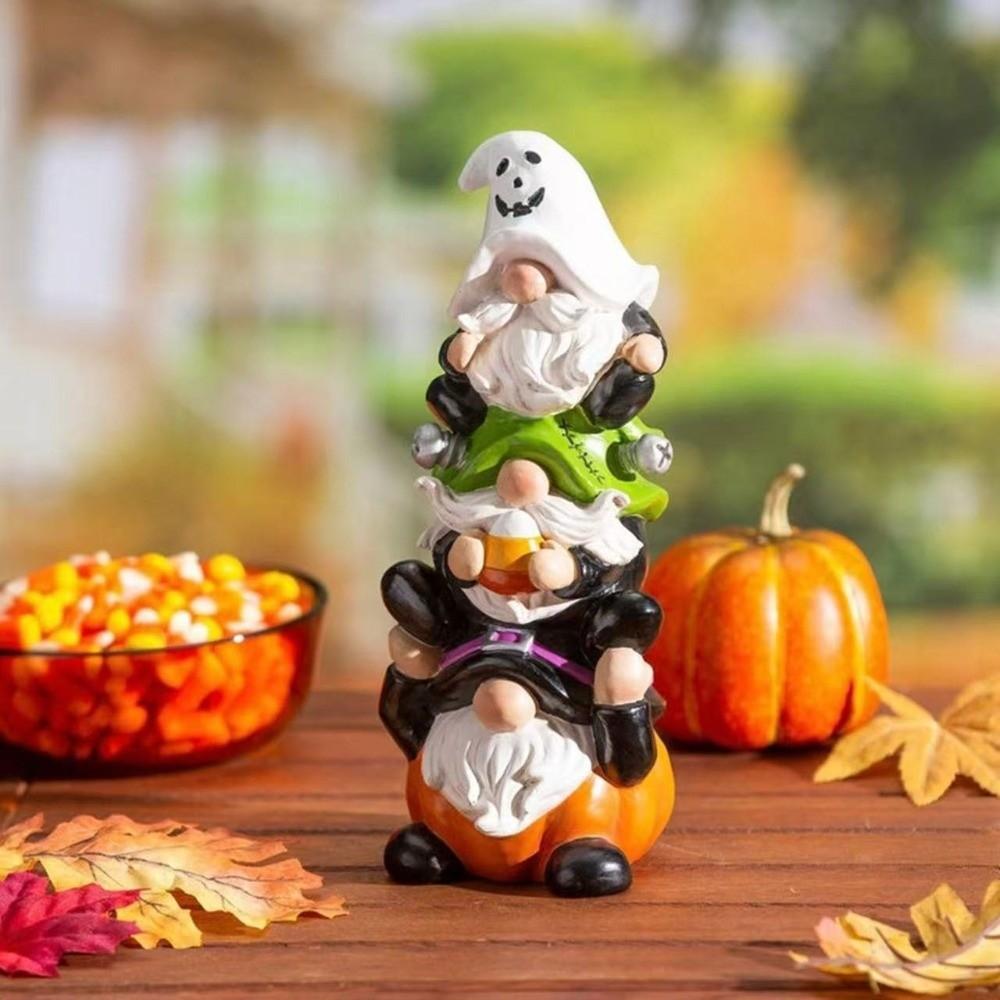 Handmade Dwarf Statue Unique Garden Ornaments Durable Halloween Statue  Halloween